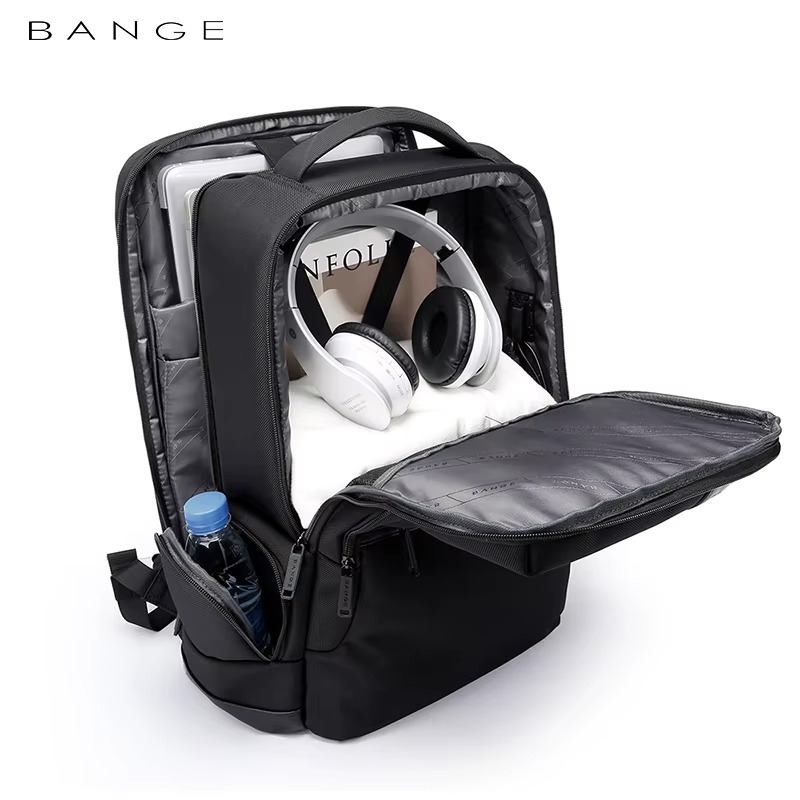 BANGE Usb Waterproof Travel Custom Men Casual Laptop Backpacks Model 2603 Black