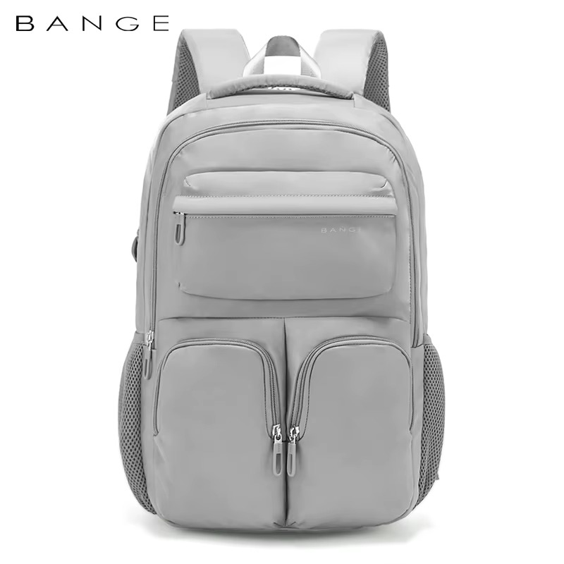 Bange 1807 polyester unisex travel backpacks laptop waterproof Grey
