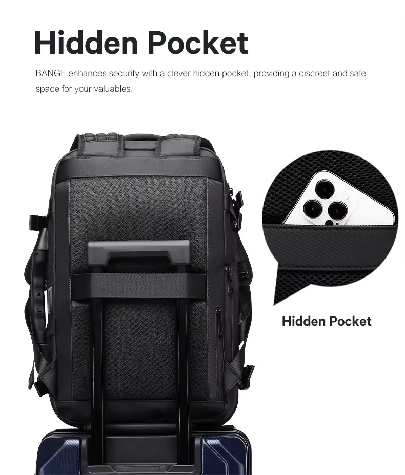 BANGE Hot Sell New Arrival Wholesale USB TSA Lock Weight Handle Waterproof Men Vacuum Compression Laptop Backpack 1909-8