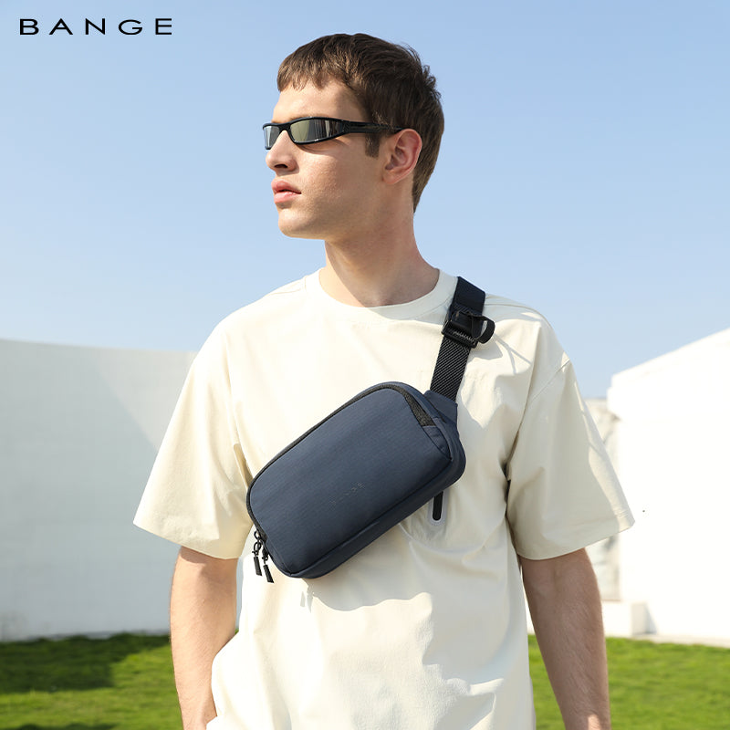 BANGE New Daily Unisex Lightweight  Waterproof Custom Men Crossbody Messenger Bag 3097 White