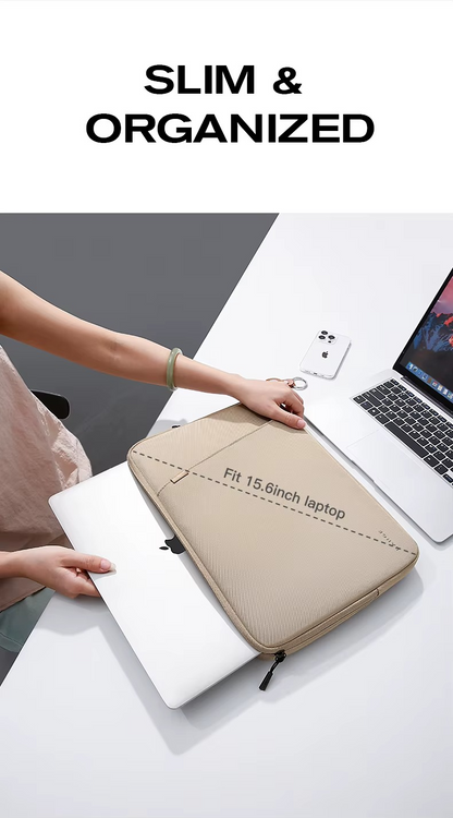 Bange 6801D Beige new protective water resistant 15inch laptop sleeve with handle