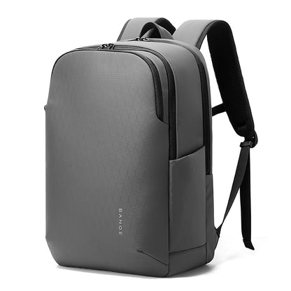 BANGE New Large Capacity Daily 15.6inch Light Waterproof Business Laptop Men Backpack 3068 Grey
