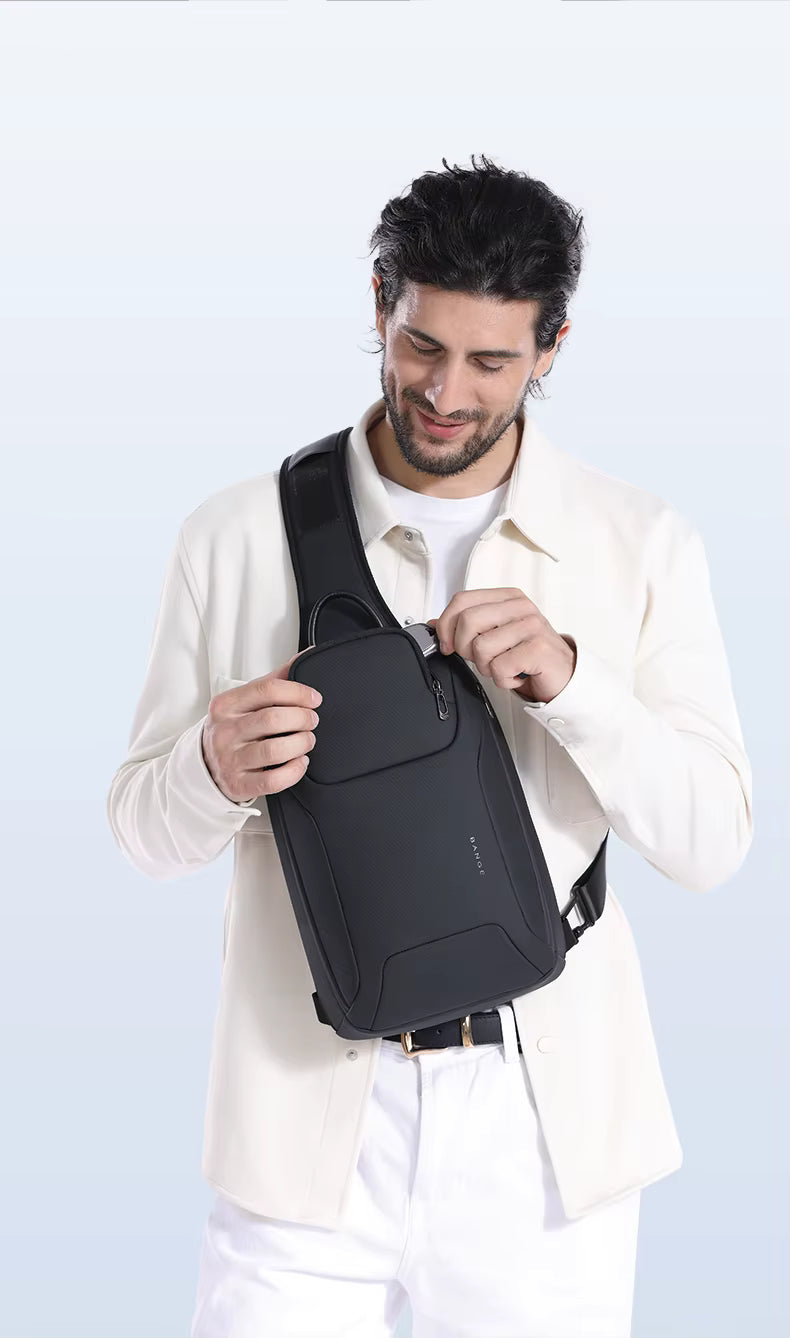 Bange Multifunctional Waterproof Sling Shoulder Men bag BG 8031 Grey