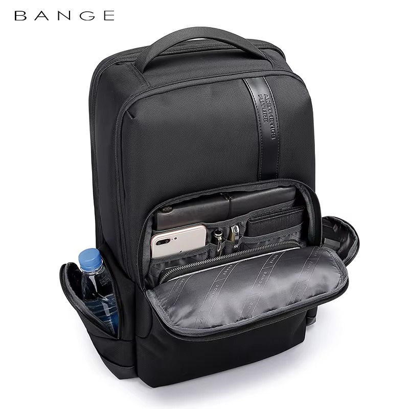BANGE Usb Waterproof Travel Custom Men Casual Laptop Backpacks Model 2603 Black