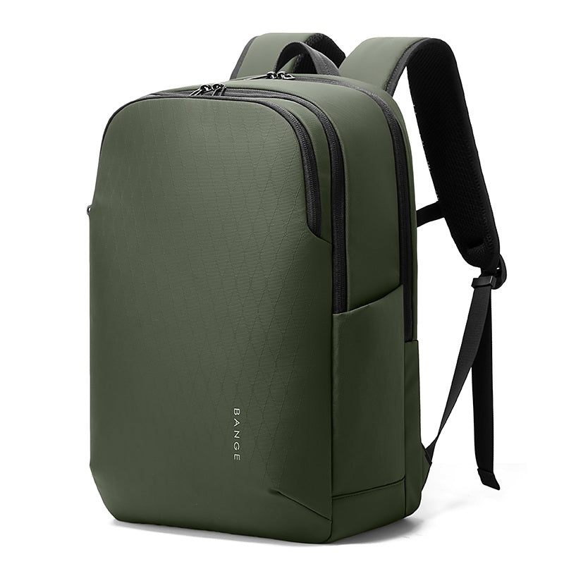 BANGE New Large Capacity Daily 15.6inch Light Waterproof Business Laptop Men Backpack 3068 Green