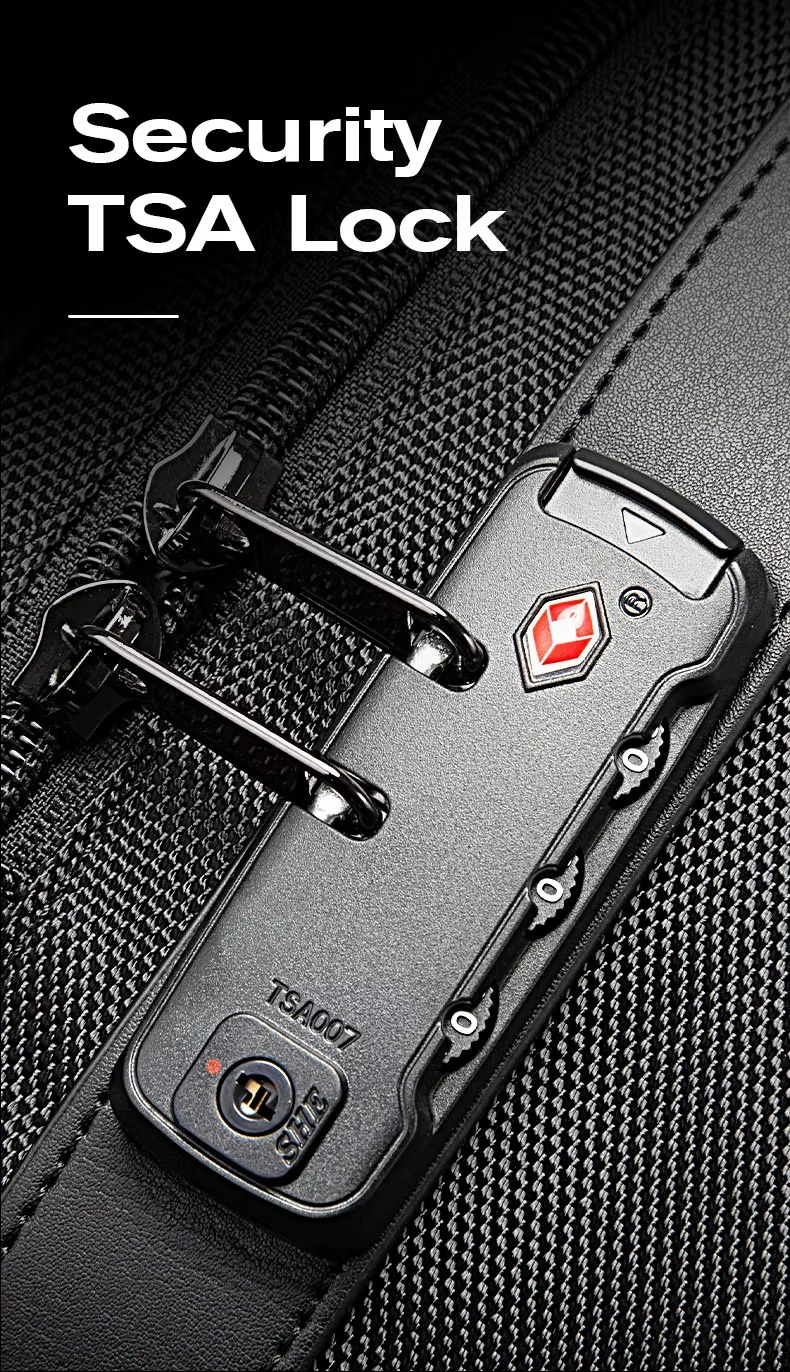 BANGE New Design Multifunction Expand TSA Lock Waterproof Shoes Shoulder Men Duffle Luggage Travel Bags Model 77178 Black