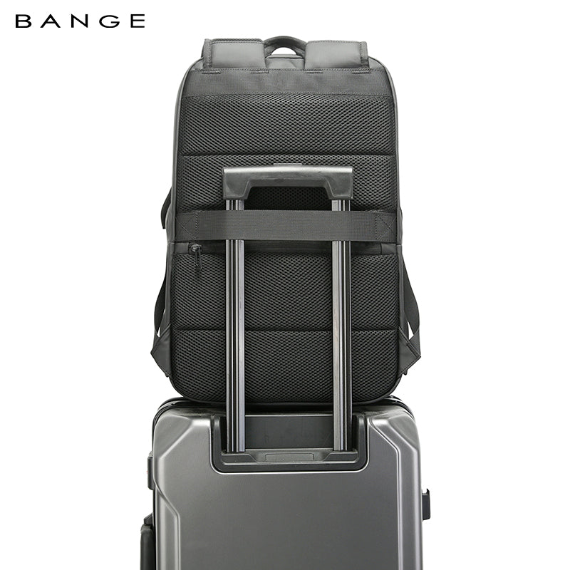 BANGE New Large Capacity Daily 15.6inch Light Waterproof Business Laptop Men Backpack 3068 Grey