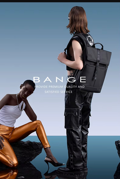 Bange Waterproof Polyester Unisex Anti Theft Backpacks Laptop Model 7700 Black