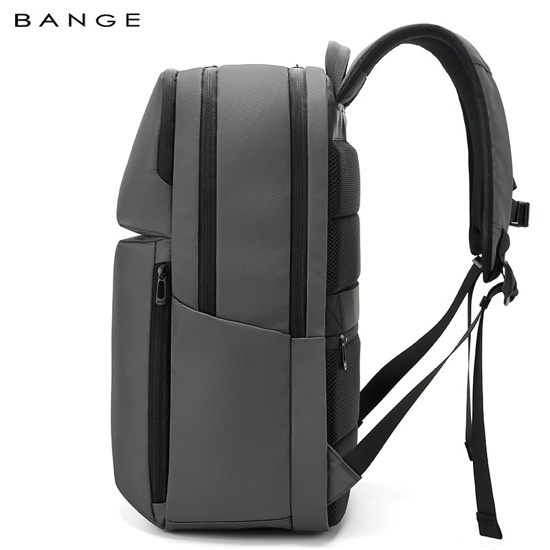 BANGE New Large Capacity Daily 15.6inch Light Waterproof Business Laptop Men Backpack 3065 Grey