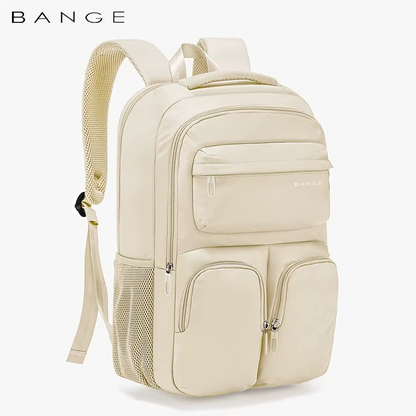 Bange 1807 polyester unisex travel backpacks laptop waterproof Beige