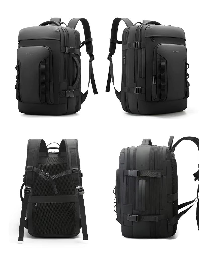 Bange New Design Multifunction Business Expandable Travel Men Waterproof Laptop Backpack 3088 Black