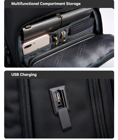 BANGE Usb Waterproof Travel Custom Men Casual Laptop Backpacks Model 2603 Black