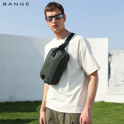 BANGE New Daily Unisex Waterproof Custom Men Crossbody Messenger Bag 7837 Black