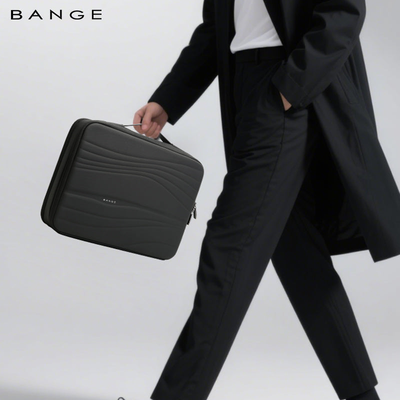 BANGE 8018 New Wholesale Waterproof 14inch Padded Laptop Briefcase High-quality Business Commute Multi-Compartment Laptop