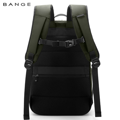 BANGE New Large Capacity Daily 15.6inch Light Waterproof Business Laptop Men Backpack 3065 Green