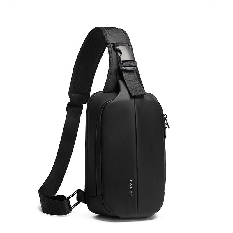 Fashion Waterproof Sling Chest Bag Large Capacity 7210 BANGE New Oxford Black