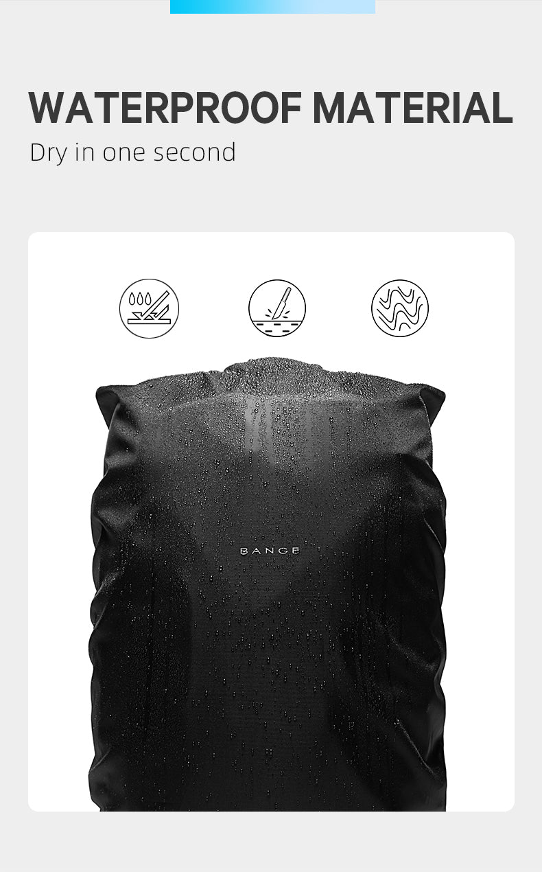 Bange 22039 smart nylon men black anti theft travel laptop backpacks