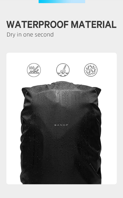 Bange 22039 smart nylon men black anti theft travel laptop backpacks