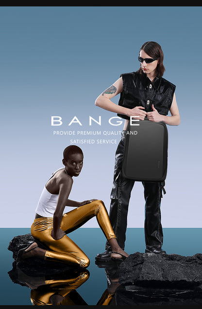 BANGE 7251 Business Men premium quality Fashion 15.6 in Laptop Backpack Unisex Black