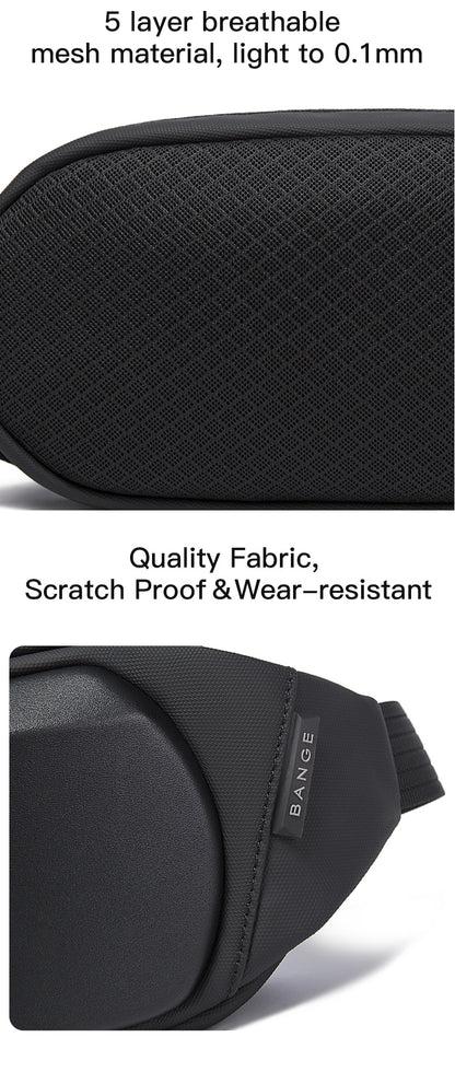 New Design Shoulder Trendy Casual Bange Crossbody Anti Theft Men Sling Bag 7266 Black