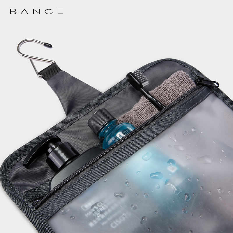 Bange 7529 new design waterproof men hanging travel toiletry bag Black