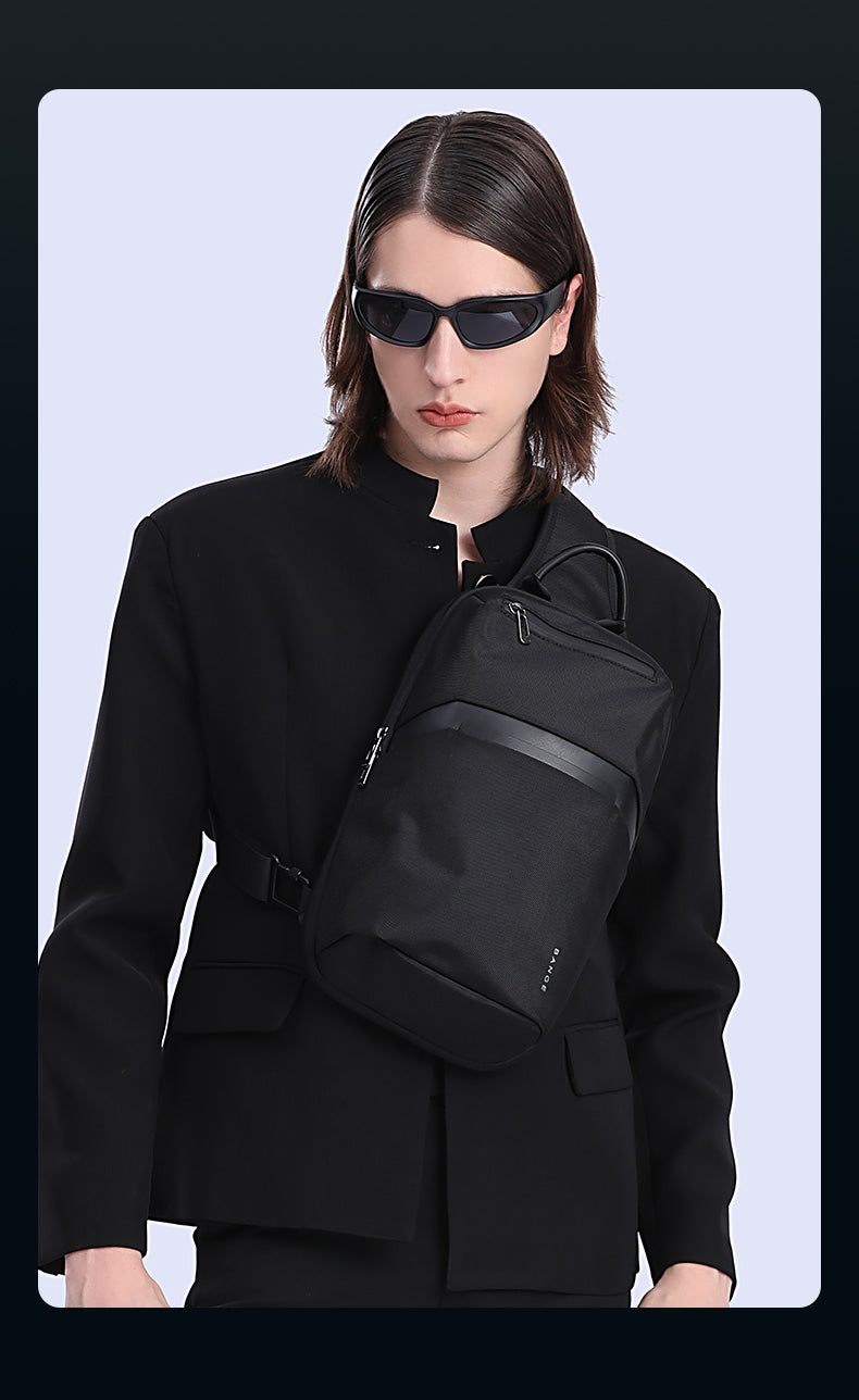 Bange Multifunctional Waterproof Sling Shoulder Men bag BG 7719 Black
