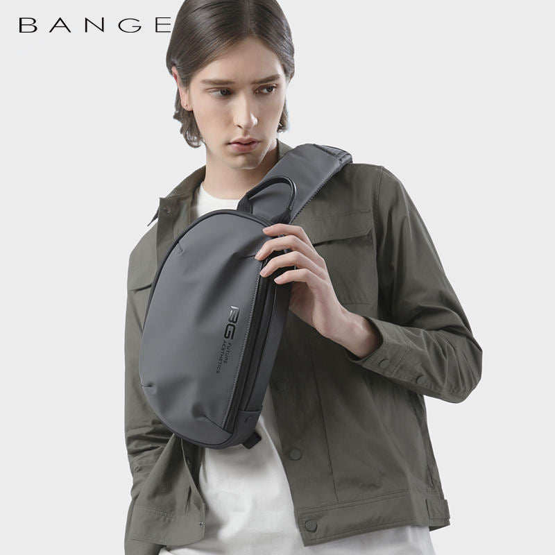 Bange Multifunctional Waterproof Sling with USB Charging chest anti theft bag BG 7306 Black