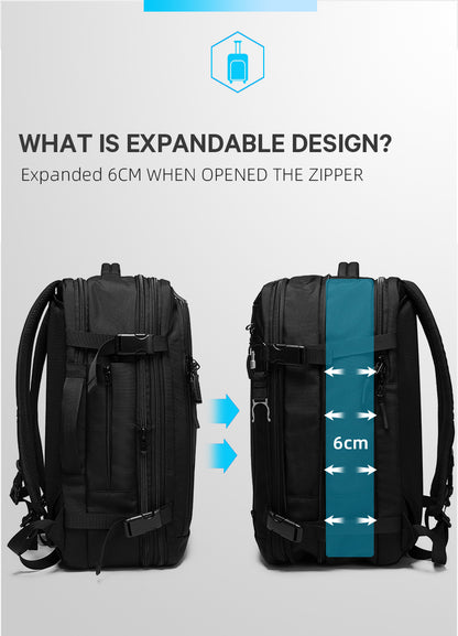 Bange 22039 smart nylon men black anti theft travel laptop backpacks