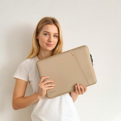 Bange 6801D Beige new protective water resistant 15inch laptop sleeve with handle