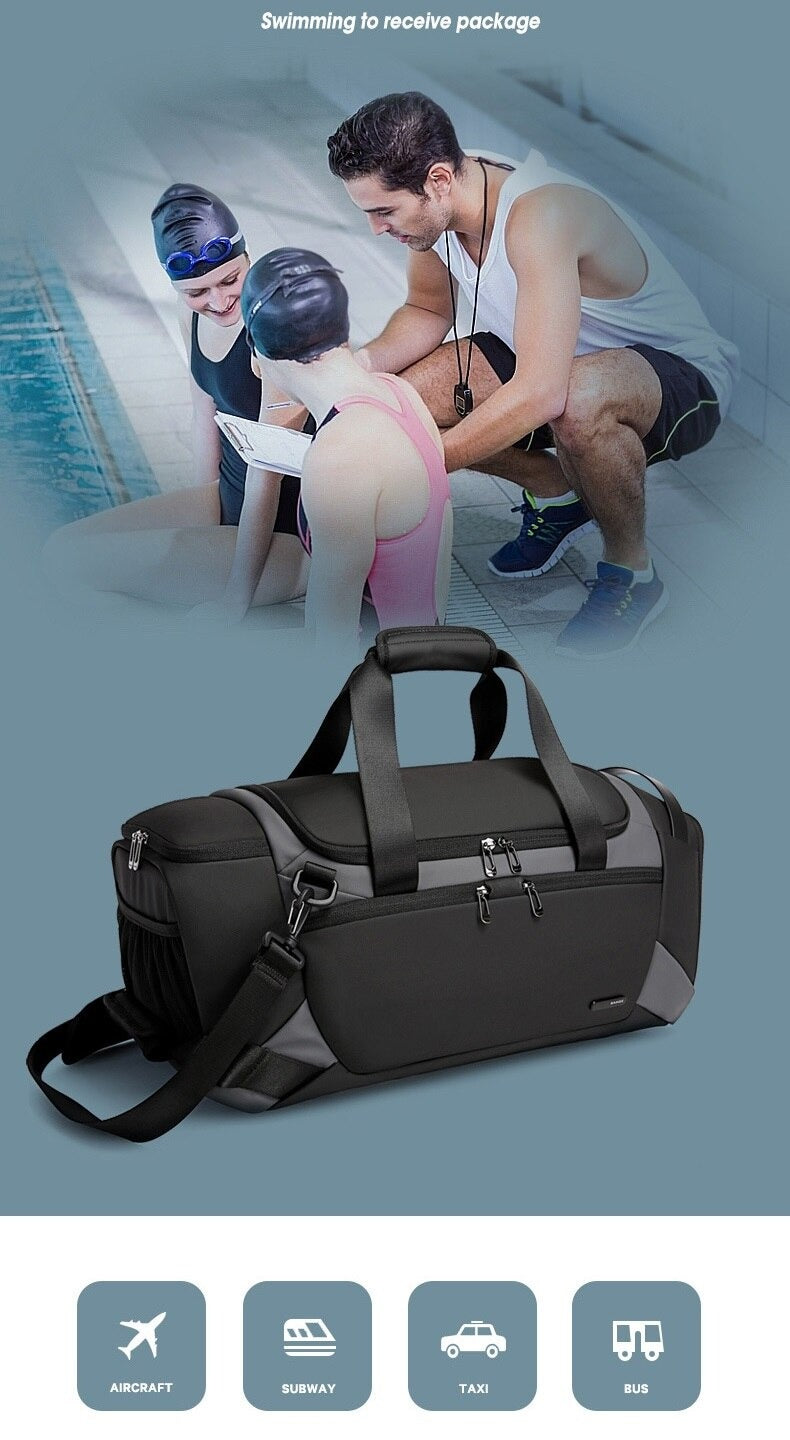 Bange stylist toiletry sport bags gym men waterproof travel duffel bag 2378 Black