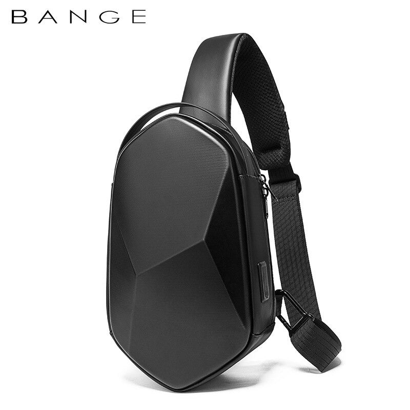 Fashion Waterproof Sling Chest Bag Large Capacity 7213 BANGE New Oxford Black