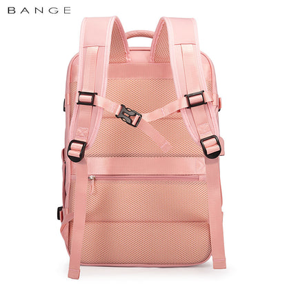 Bange 1800 polyester unisex travel backpacks laptop waterproof Pink
