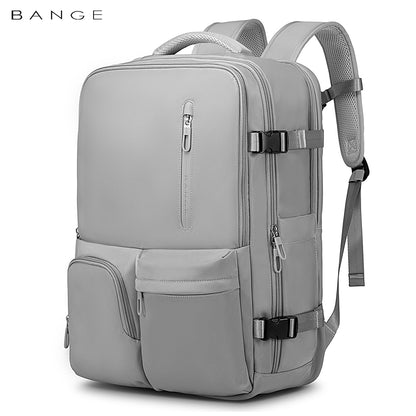 Bange 1800 polyester unisex travel backpacks laptop waterproof Grey