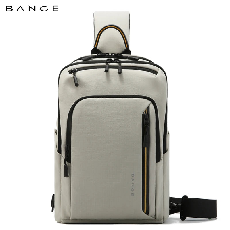BANGE 7868 Grey New High Quality Lightweight Shoulder Bags Waterproof Anti Theft Crossbody Shoulder Bag Men&