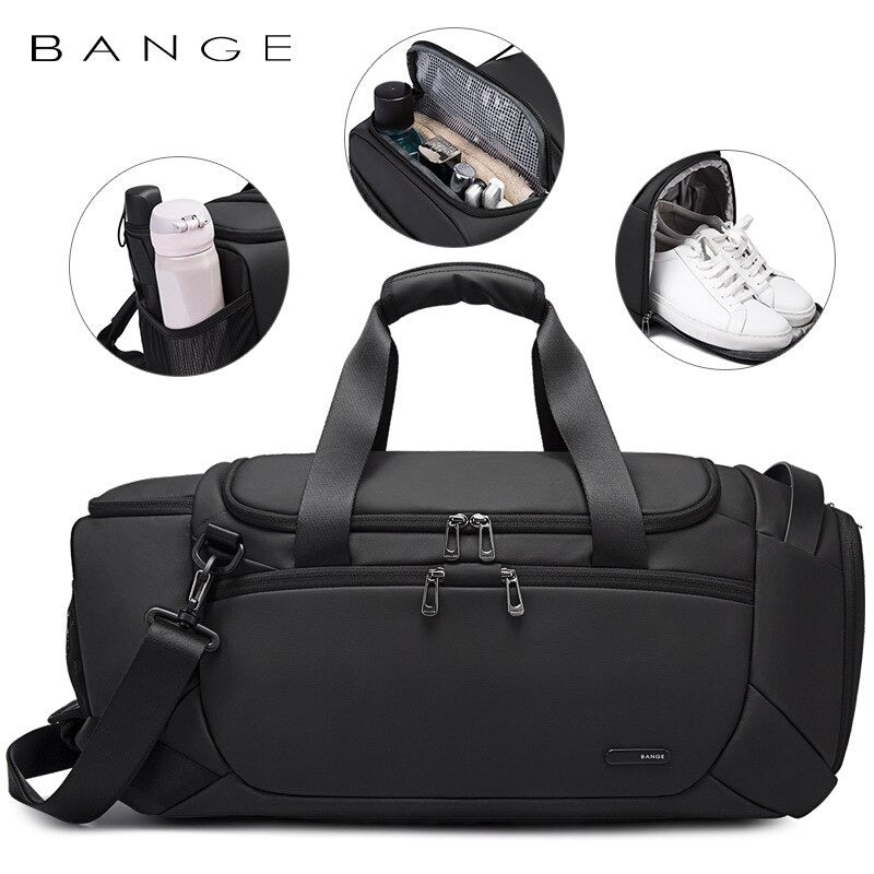 Bange stylist toiletry sport bags gym men waterproof travel duffel bag 2378 Grey