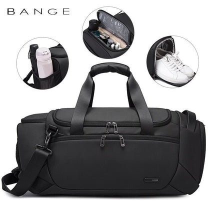 Bange stylist toiletry sport bags gym men waterproof travel duffel bag 2378 Grey