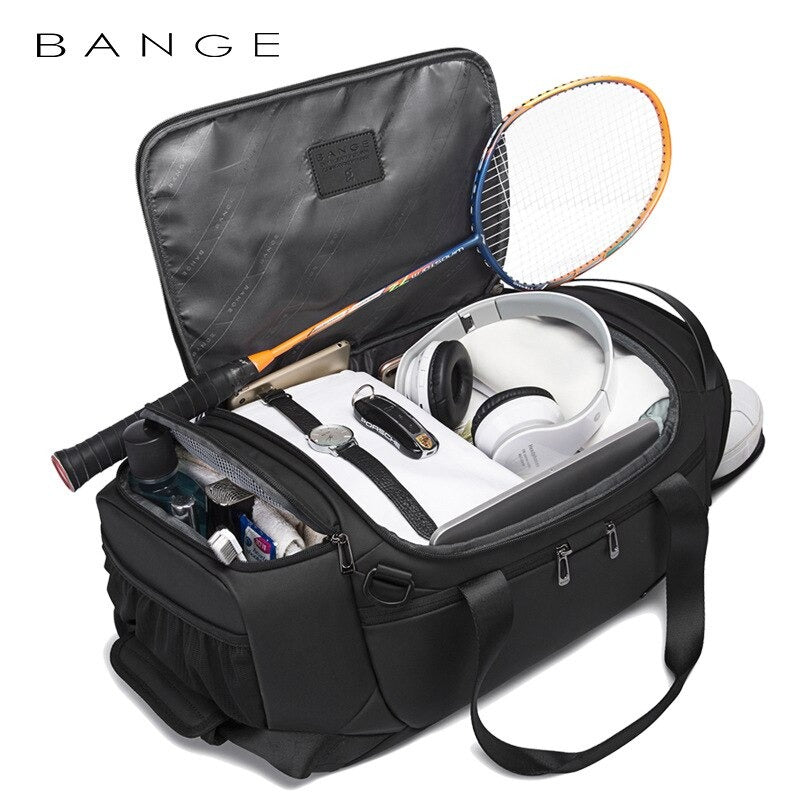 Bange stylist toiletry sport bags gym men waterproof travel duffel bag 2378 Black