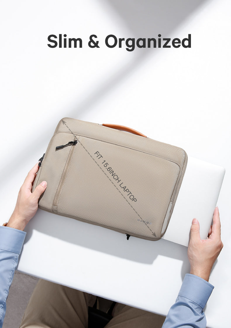 Bange 6802D Beige new protective water resistant 15inch laptop sleeve with handle