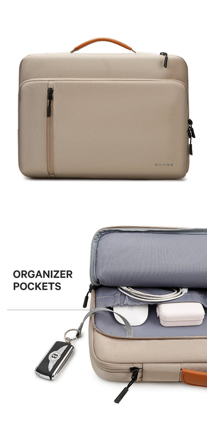 Bange 6802D Beige new protective water resistant 15inch laptop sleeve with handle