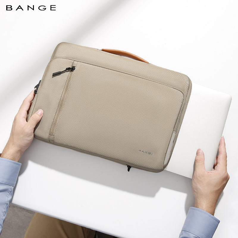 Bange 6802D Beige new protective water resistant 15inch laptop sleeve with handle