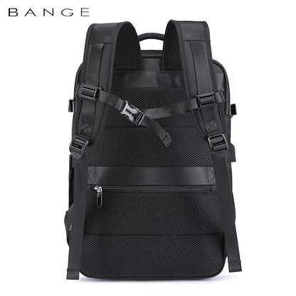 Bange 1801 polyester unisex travel backpacks laptop waterproof Black