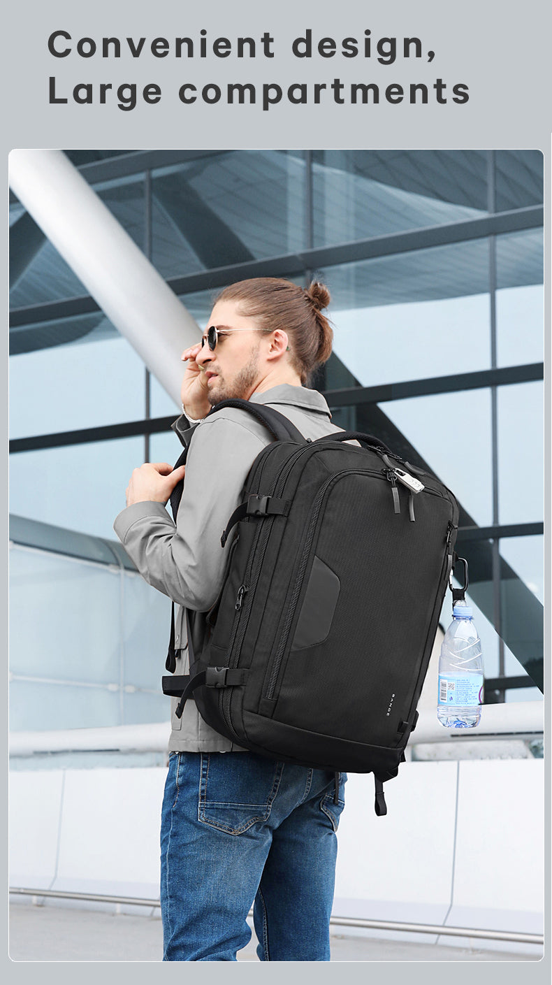 Bange 22039 smart nylon men black anti theft travel laptop backpacks