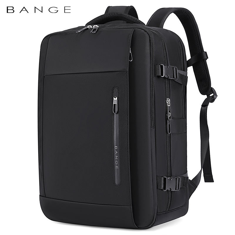 Bange 1801 polyester unisex travel backpacks laptop waterproof Black